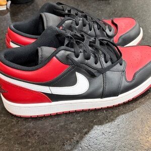 Jordan Red and Black Sneakers with White Details